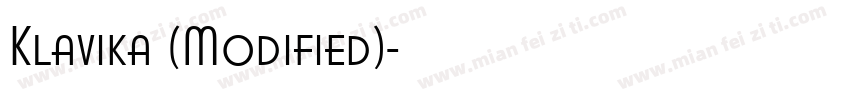 Klavika (Modified)字体转换